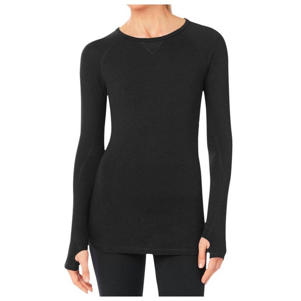 NEW SHAPE ACTIVE movement long sleeve tee in black